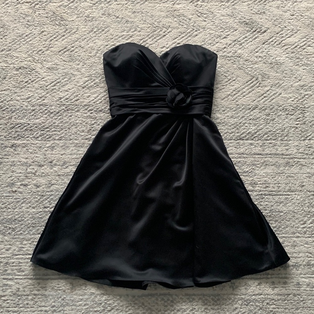 Black Strapless Cocktail Dress